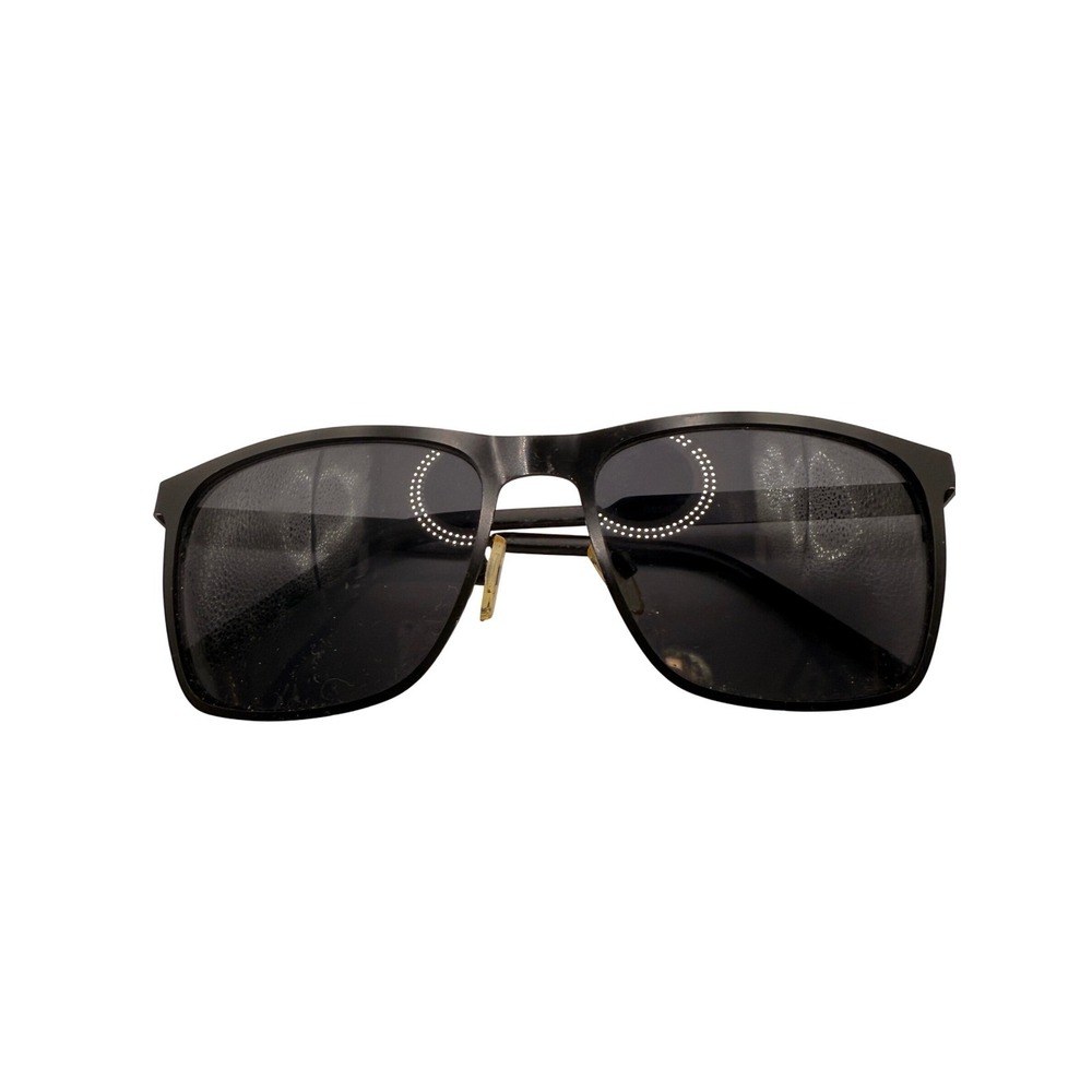 Oscar‎ de la Renta Matte Black Rectangular Metal Sunglasses OSS8012MCEN 002